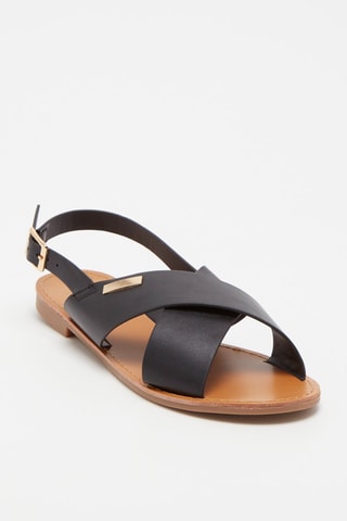 Sandales en cuir - 
Noir