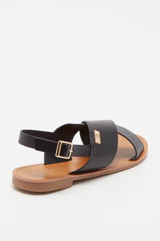 Sandales en cuir - 
Noir