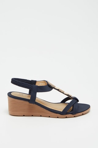 Sandales compensées - Bleu marine