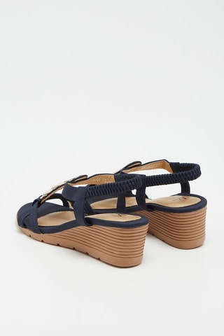 Sandales compensées - Bleu marine