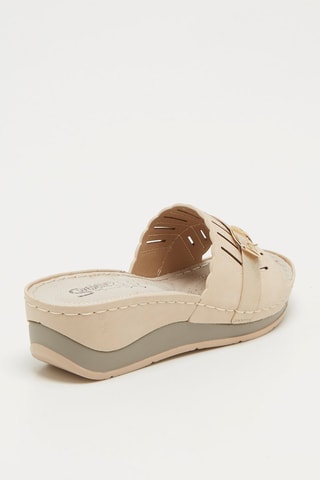 Mules compensées - Beige