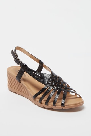 Sandalen met Sleehak Zwart