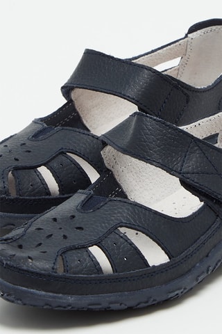Sandales en cuir - Bleu marine