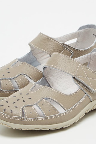 Sandales en cuir - Taupe