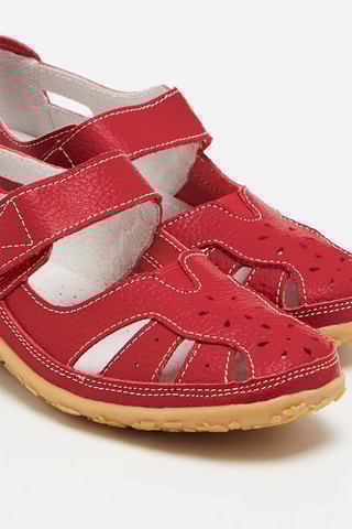 Sandales en cuir - Rouge