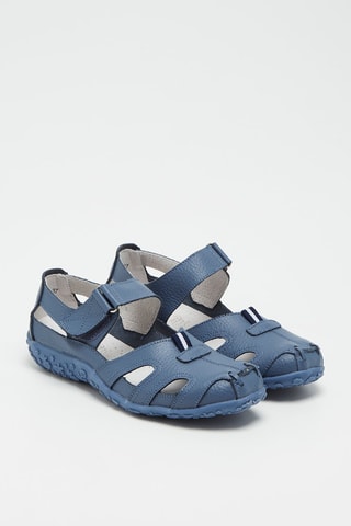 Sandales en cuir - Bleu