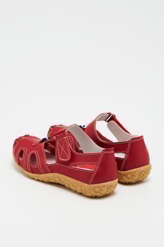 Sandales en cuir - Rouge