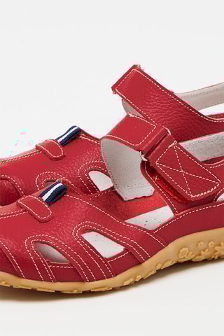 Sandales en cuir - Rouge