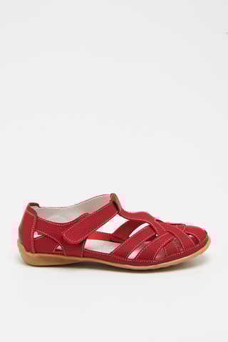 Sandales en cuir - Rouge