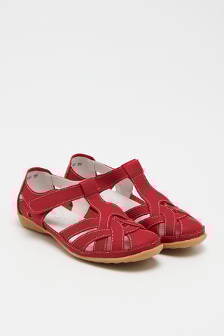Sandales en cuir - Rouge