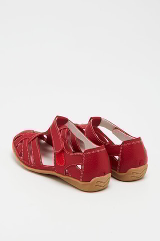 Sandales en cuir - Rouge