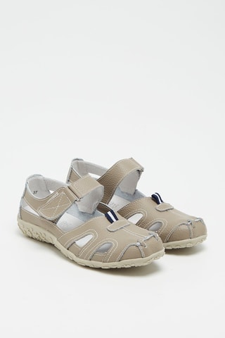 Sandales en cuir - Taupe
