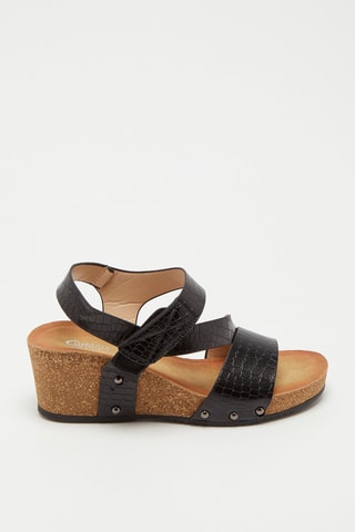 Sandalen met Sleehak Zwart