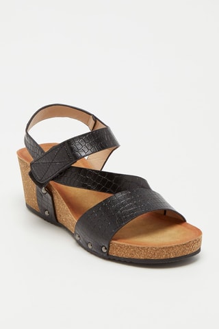 Sandalen met Sleehak Zwart