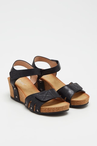 Sandalen met Sleehak Zwart