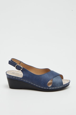 Sandales compensées - Bleu
