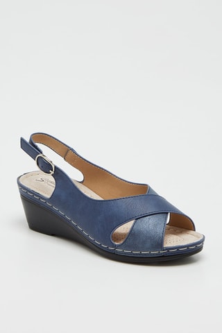 Sandales compensées - Bleu