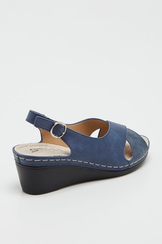Sandales compensées - Bleu