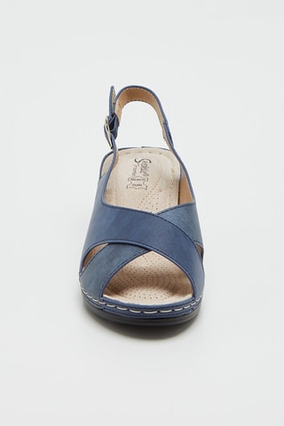 Sandales compensées - Bleu