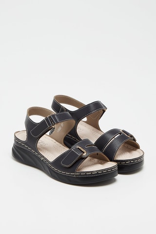 Sandales en cuir - Noir