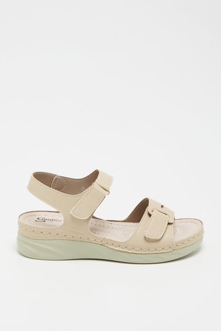 Leren Sandalen Beige