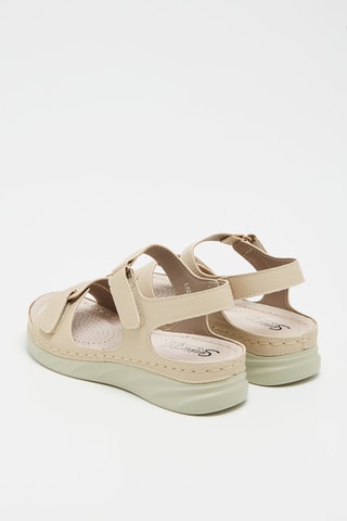 Leren Sandalen Beige