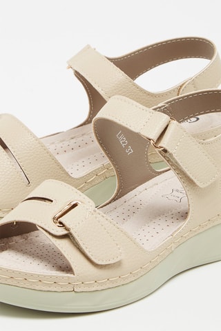 Leren Sandalen Beige
