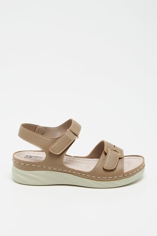 Sandales en cuir - Taupe