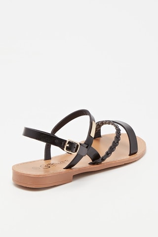 Sandales en cuir Noir