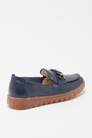 Mocassins en cuir - Bleu foncé