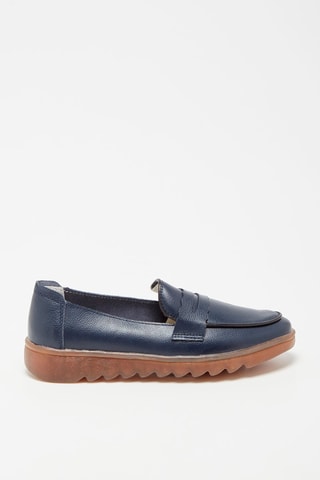 Mocassins en cuir - Bleu foncé