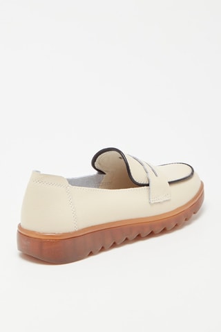 Mocassins en cuir - Beige