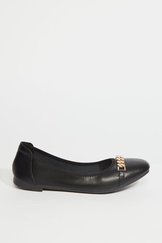 Ballerines en cuir - Noir