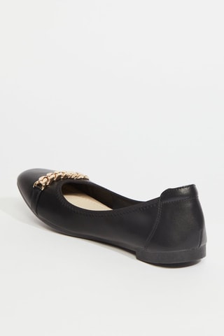 Ballerines en cuir - Noir