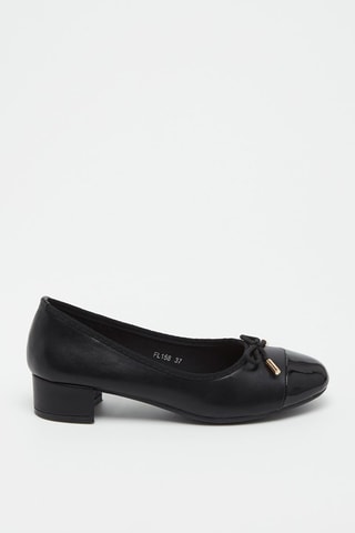 Ballerines à talons  - Noir