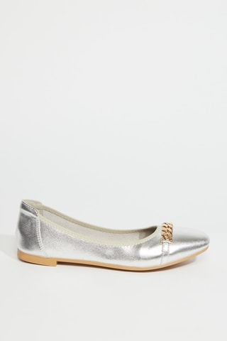 Ballerines en cuir - Argenté