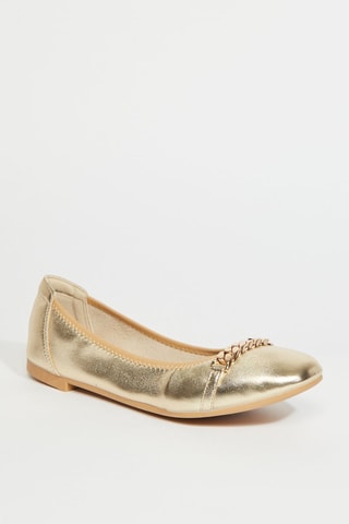 Ballerines en cuir - Doré