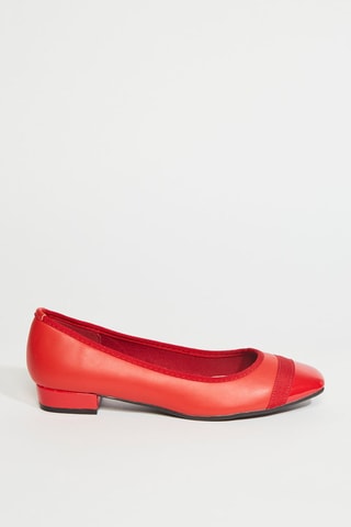 Ballerines en cuir - Rouge
