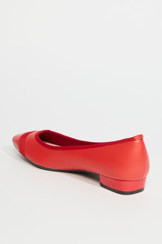 Ballerines en cuir - Rouge