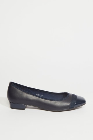 Ballerines en cuir - Bleu foncé