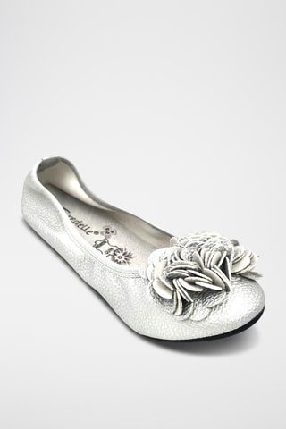 Ballerines en cuir - Argenté