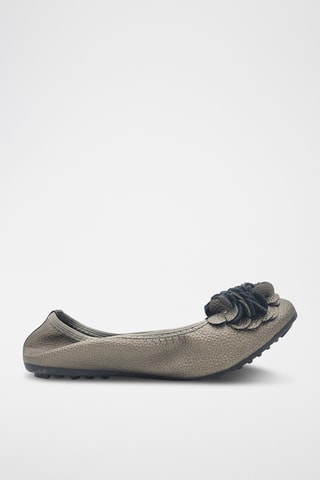 Ballerines en cuir - Gris foncé