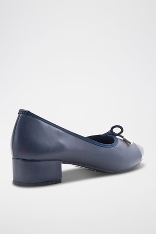 Babies à talons vernies - Bleu