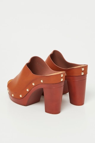 Mules à talons - Camel