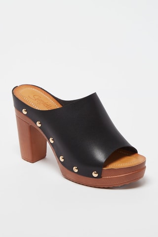 Mules à talons - Noir