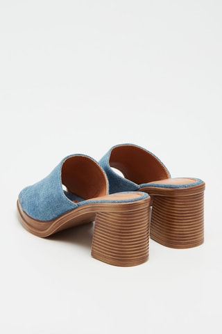 Mules à talons - Bleu