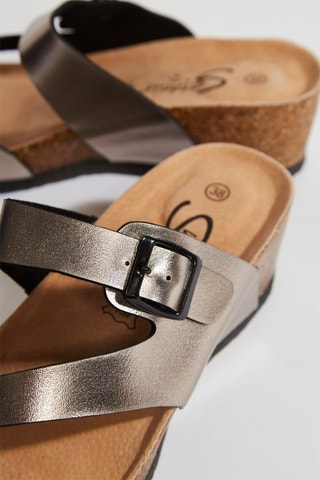 Mules compensées - Bronze