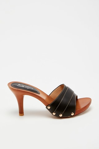 Mules à talons - 
Noir