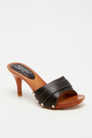 Mules à talons - 
Noir