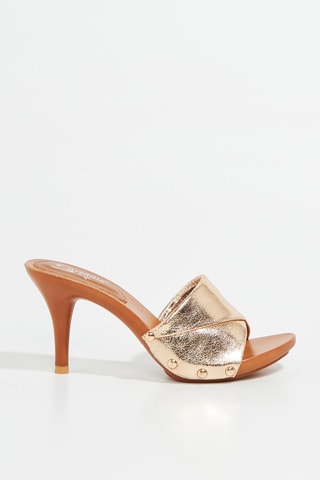 Mules à talons - Doré